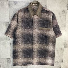 MERINO 半袖 ボックスカット ポリエステル シャツ オンブレ M