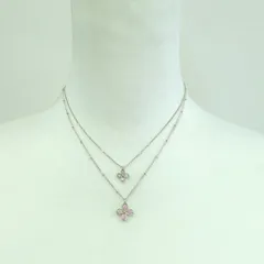 【最終価格♡クリーニング済み】4°Cフラワープラチナダイヤモンドネックレス美品 canal1009.jpg