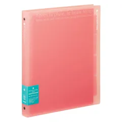 バインダー パペルールブリューム A4 30穴 キョクトウ・アソシエイツ ピンク LN224P