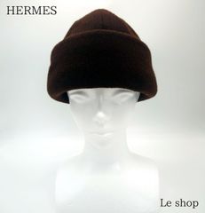 HERMES エルメス 帽子 ブラウン ウール カシミア 59 中古