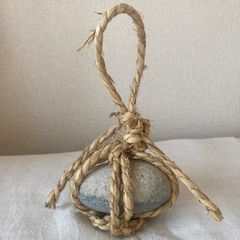 関守石 4点セット｜天然石×革紐 手仕事 和モダン インテリア 玄関飾り 関守石 4点セット｜天然石×革紐 手仕事 和モダン インテリア 玄関飾り