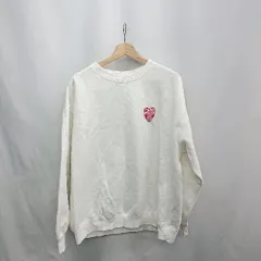 ◇ ⊇ nemne store ネンネストア ロゴ刺繍 長袖 スウェットトレーナー サイズM ホワイト系 レディース E  【1412260040778】のサムネイル
