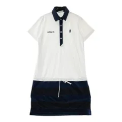 サイズ：M ADIDAS GOLF アディダスゴルフ  半袖ワンピース ストライプ柄 ホワイト系 [240101271660] ゴルフウェア レディース ストスト