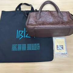 ◎【✨カバン✨】IBIZA　イビサ　ハンドバッグ　カバン　鞄　型押し　花柄　フラワー　レディース　女性　カラー　色　茶色　ブラウン　ベージュ　クリーム　手提げ　小型　便利　普段使い　ブランド　美品　おしゃれ　カジュアル　かわいい