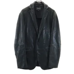 LUNASCENTE テーラードジャケット 48 ブラック LUNASCENTE レザー メンズ