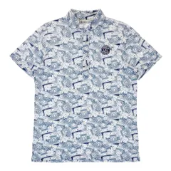 サイズ：M AND PER SE アンパスィ  半袖ポロシャツ 総柄 ホワイト系 [240101500135] ゴルフウェア メンズ ストスト