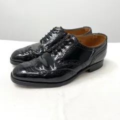【中古】Tricker's エナメルメダリオンウイングチップシューズ 5h ブラック トリッカーズ [17]のサムネイル
