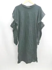 ◇ Θ PAGEBOY サイドスリット入り 袖オープン 2way 長袖 ロング丈 ワンピース サイズ F ブラック レディース E  【1502030048421】