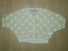メゾピアノ ジュニア メゾピアノジュニア mezzo piano junior アウトレット 子供服 女の子 S 140cm M 150cm 半袖 カーディガン 薄手 黄色 水玉 春 夏 ★2 トップス ガールズ キッズ ジュニア プチプラ 【中古】
