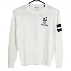 ★値下げ★【新品】ジャックバニー×ドラえもん セーター 白×ネイビー ニット うさ耳ドラえもん ウール混 レディース 0(S) ゴルフウェア Jack Bunny