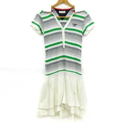 トミーガール ワンピース 半袖 コットン100% ブランド トップス レディース Mサイズ ベージュ系×グレー×グリーン tommy girl 【中古】