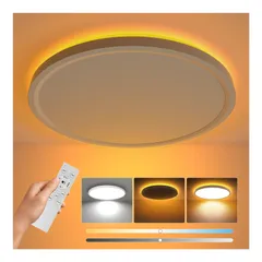 【在庫処分】白枠 寝室/リビング/キッチン適用 Light Ceiling 6～8畳 リモコン付き 蛍光灯 電気 雰囲気ナイトライト 天井照明器具 極薄型 調光調色 間接光常夜灯 おしゃれ 3600lm 6畳 LEDシーリングライト Antree