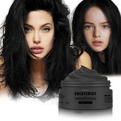 新品 ワックス用のヘアメイクアップペイントワックス、ワンデイヘアカラー カラー COLAYERISTブラック一時的カラーワックスォッシャブル男女兼用（だんじょけんよう）ヘアカラーワックス、パーティーやコスプレ用のヘアー