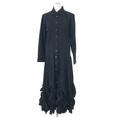 ISSEY MIYAKE キュプラシャツワンピース ネイビー系 M ISSEY MIYAKE キュプラシャツワンピース ネイビー系 M