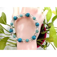 天然石 組み合わせブレスレット 夢の実現を手助け 内周：約16.3cm