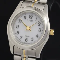 極美品　稼働品　CITIZEN　シチズン　フォルマ　ホワイト　レザー　ソーラー CITIZEN シチズン コレクション 腕時計 フォルマ エコ・ドライブ
