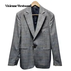 ヴィヴィアンウエストウッド　メンズ　グレー テーラードジャケット 3つボタン 2025年最新】Vivienne Westwood メンズ テーラードジャケットの