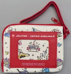 【中古】財布・パスケース 総柄(アトラクション) コインケース付きパスケース 「ディズニー×JAL 『JALで行く東京ディズニーリゾート』」 対象プラン予約特典