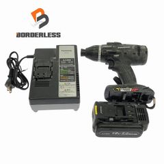 ☆中古品☆Panasonic パナソニック 14.4V/18V マルチインパクトドライバー EZ75A9 バッテリ1個(18V 5.0AH) 充電器 充電式 109868のサムネイル