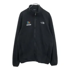 THE NORTH FACE ノースフェイス フリースジャケット アウトドア 企業ロゴ ブラック(メンズ L)中古 古着 V1699