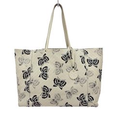 BOTTEGA VENETA(ボッテガヴェネタ) トートバッグ イントレッチオミラージュ ライトベージュ×黒×グレー バタフライ(蝶) レザー