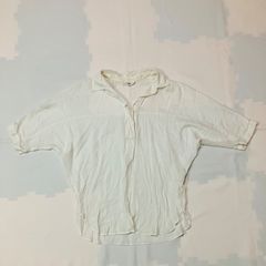 NATURAL BEAUTY BASICナチュラルビューティーベーシック　七部袖トップス　ホワイト　M