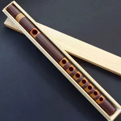 篳篥(ひちりき)　煤竹樺巻　扇面管箱付 篳篥(ひちりき) 煤竹樺巻 扇面管箱付 和楽器