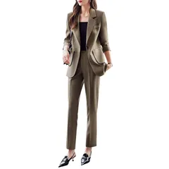 【新品】 [ByFshow] スーツ レディース パンツスーツ シングルボダン テーパードパンツ フォーマル 着痩せ おしゃれ ファッション お出掛け 通勤 入学式 卒業式 面接 S 0