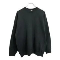 80年代 USA製 FRUIT OF THE LOOM 無地スウェット ブラック(メンズ XL)中古 古着 V0899