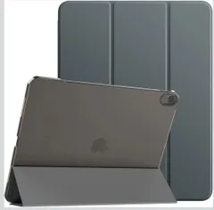 ★TiMOVO iPad Air 13インチ ケース（M3/M2）2025/2024 13インチiPad air M3 / M2 カバー PUレーザー 開閉式 三つ折り PCバック スタンド マグネット オートスリープ機能  手帳型 半透明 スペースグレー