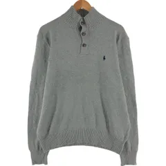 古着 90年代 ラルフローレン POLO by Ralph Lauren コットンニットハーフボタンセーター メンズL相当 ハーフボタン/eaa501033
