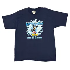 90s Disney Mickey Mouse Splash Mountain tee ディズニー アニメ Tシャツ