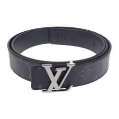 【中古】【Aランク】LOUIS VUITTON ルイヴィトン LVイニシャル リバーシブル ベルト M0450Q モノグラム ノワール 110cm 44インチ メンズ【ISEYA】