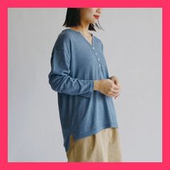 ソウルベリー バンドカラー Aライン チュニック ブラウス 大きいサイズ 