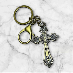 新品 送料無料 ☆ キーホルダー クロス 十字架 アメカジ パンク ストリート 人気  アクセサリー