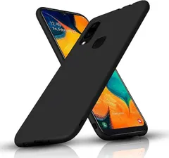 JACRON Galaxy A30 SCV43 ケース 柔軟性 TPU素材擦り傷防止 指紋防止 衝撃吸収 着脱簡単 カバー 全面保護 軽量 薄型 携帯便利ストラップホール付き(マットブラック,  SDL-ICDS-023)