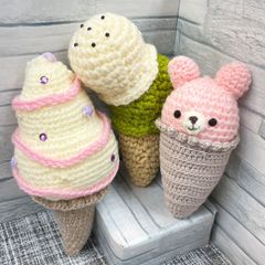 あみぐるみ　うさぎ　アイス
