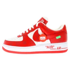 LOUIS VUITTON (ルイヴィトン) ×NIKE AIR FORCE 1 LOW MS0242 ナイキ エアフォース1 モノグラム ローカットスニーカー ホワイト/レッド US7/25cmのサムネイル