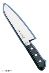 【新品】正本ハイパーモリブデン鋼ツバ付文化包丁 (両刃)18cmのサムネイル