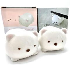 신품 미사용 2개 스미코구라시 하시오키 젓가락 두어 시로쿠마 도기 상품