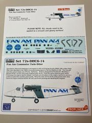 DRAWデカール #72-DHC6-14 パン・ナム ツインオッター1/72 スケールデカール