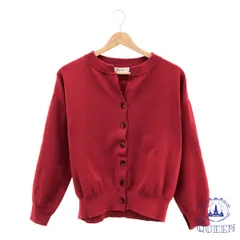 ☆美品☆ MAYSON GREY メイソングレイ カーディガン トップス 長袖 カジュアル ボタン シンプル おしゃれ レディース レッド 2 901-14400 送料無料 古着