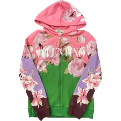 VAVENTINO フローラル プリント ジップ パーカー