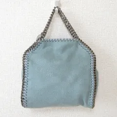 美品 Stella McCartney ステラマッカートニー タイニー ファラベラ 2way ハンドバッグ ショルダーバッグ ブルー レディース 古着 中古 USED
