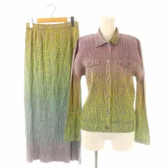 プリーツプリーズ PLEATS PLEASE ジャケット カットソー 半袖 プリーツスカート ロング ミモレ 総ロゴ グラデーション 3 5 マルチカラー /MF ■OSのサムネイル