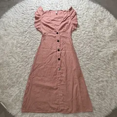 【訳あり】ZARA （ザラ） リネン混ロングワンピース ノースリーブ フレアスリーブ レディース Mサイズ