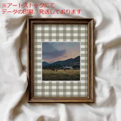 mz ポスター A1 サイズ (~A4まで対応可) ヴィンテージカウボーイ ウエスタン リビングルームポスター ギンガムチェック ウォールアート 素朴なミッドウェスト ミッドセンチュリーモダン インテリア レトロホース美的