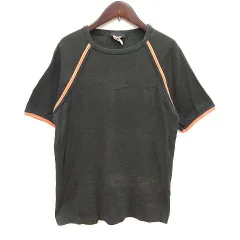 アーペーセー A.P.C. Tシャツ カットソー 五分袖 ラグランスリーブ クルーネック リブ ライン 1 深緑 ダークグリーン /CTのサムネイル