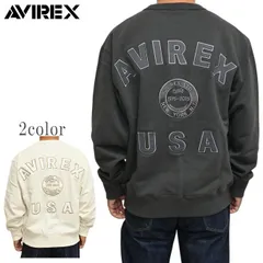 AVIREX アヴィレックス 783-5232004 50周年 バーシティ ロゴ クルーネック スウェット トレーナー アビレックス メンズ