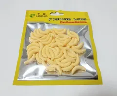 ブドウ虫 ウジ ワーム ネイティブ クリーミーカラー 50個 セット ブラックバス トラウト イワナ ヤマメ エリア 管理釣り場 川 渓流 ブラックバス バス釣り バスフィッシング 湖 ダム ブルーギル 鯉 コイ フナ ナマズ 根魚 クロダイ チヌ チニング